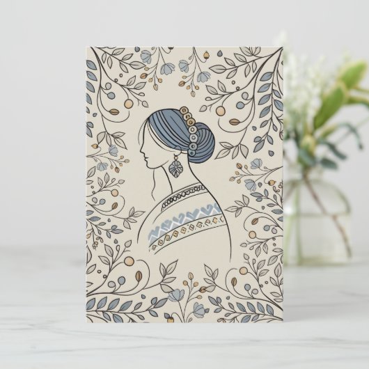 ウクライナフォークアートサンキューカード サンキューカード (スタンド正面)