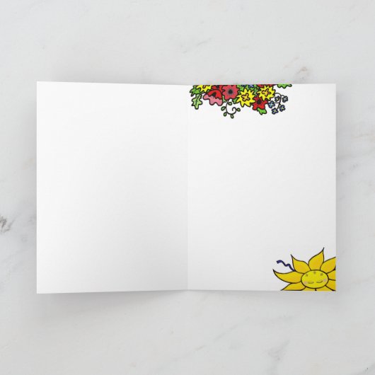 ウクライナフォークアートサンハッピーバースデー カード (内部)