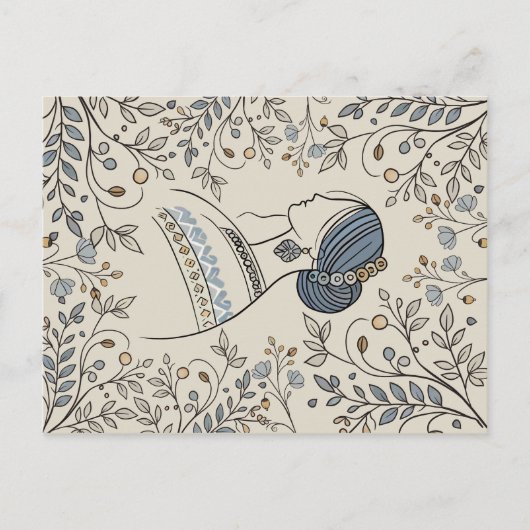 ウクライナフォークアートポストカード – ヴィンテージフローラ ポストカード (正面)