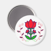 ウクライナフォークアートモチーフ – 生活の木 マグネット (正面/裏面)