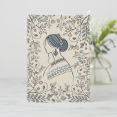 ウクライナフォークアート招待状-フローラデザイン 招待状 (スタンド正面)