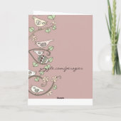 ウクライナフォークアート春誕生日 カード (裏面)