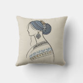 ウクライナフォークアート装飾用クッション | ラインアート クッション (裏面)