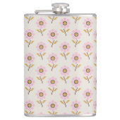 ウクライナフォーククロスステッチフローラルパターン フラスク (正面)