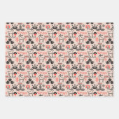 ウクライナフォークフローラと動物パターン。ウクライナ ラッピングペーパーシート (正面)