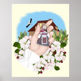 ウクライナフォーク人形、モタカ。先住民ホーム ポスター