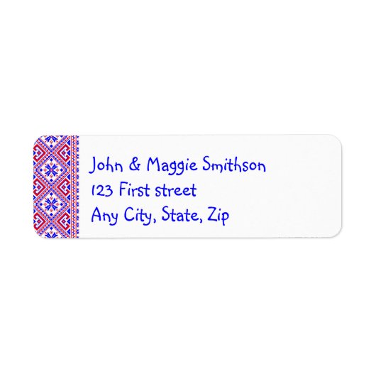 ウクライナフォーク民族刺縁どしゅの伝統 ラベル (正面)