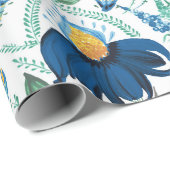 ウクライナフォーク絵画スタイルの花 ラッピングペーパー (ロールコーナー)