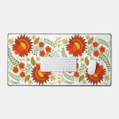 ウクライナフォーク花柄。ウクライナスタイル デスクマット (キーボード&マウス)