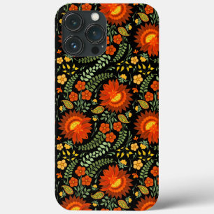 ウクライナフォーク花柄。ウクライナスタイル iPhone 13 PRO MAXケース