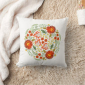 ウクライナフォーク花柄。ウクライナ クッション (ブランケット)