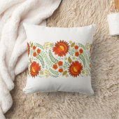 ウクライナフォーク花柄。ウクライナ クッション (ブランケット)