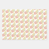 ウクライナフォーク花柄。ウクライナ ラッピングペーパーシート (正面3)