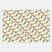 ウクライナフォーク花柄。ウクライナ ラッピングペーパーシート (正面3)