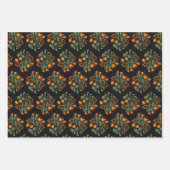 ウクライナフォーク花柄。ウクライナ ラッピングペーパーシート (正面2)