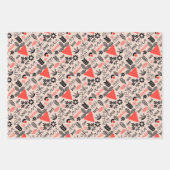 ウクライナフォーク花柄。ウクライナ ラッピングペーパーシート (正面2)