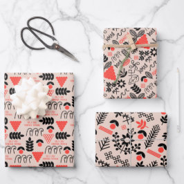 ウクライナフォーク花柄。ウクライナ ラッピングペーパーシート