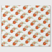 ウクライナフォーク花柄。ウクライナ ラッピングペーパー (フラット)