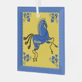 ウクライナフォーク芸術 ガラスオーナメント (正面左)