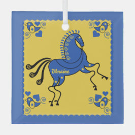 ウクライナフォーク芸術 ガラスオーナメント