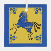 ウクライナフォーク芸術 ガラスオーナメント (裏面)