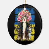 ウクライナフラッグファッショナブルウクライナジークヴィレッジ セラミックオーナメント (左)