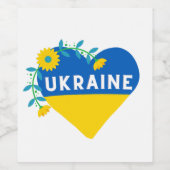 ウクライナフラワーハート広場 ワインラベル (シングルラベル)