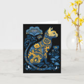 ウクライナフローラヴィンテージウクライナ国旗とVysh カード (黄色い花)