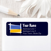 ウクライナブラシ国旗 ラベル (インサイチュ)