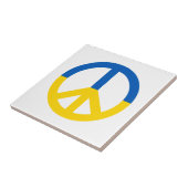 ウクライナブルーイエローフラッグ色の平和シンボル記号 タイル (側面)