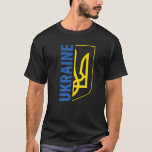 ウクライナプライド男性へTコートオブアームズエンブレムウクレイン Tシャツ