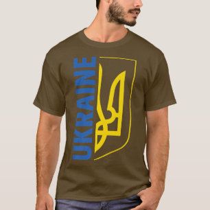 ウクライナプライド男性へTシャツコートオブアームズエンブレムU Tシャツ