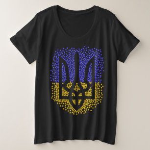 ウクライナヘラドライトリデントリズブ散乱星 プラスサイズTシャツ