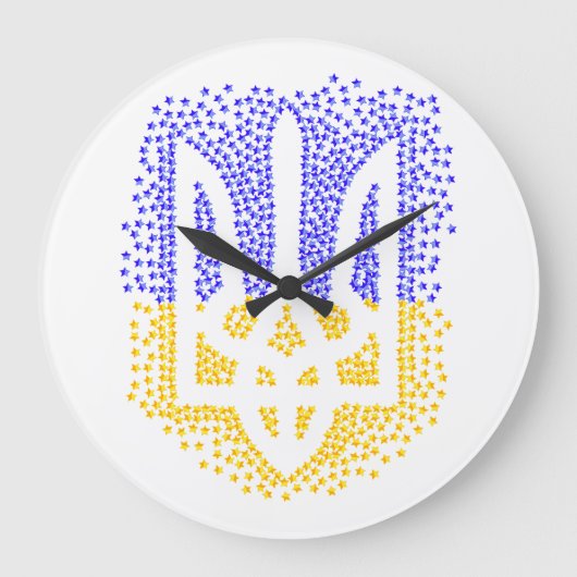 ウクライナヘラドライトリデントリズブ散乱星 ラージ壁時計 (正面)