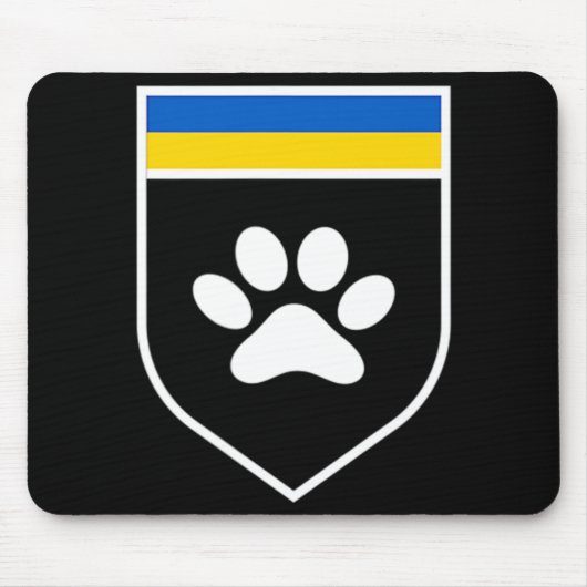 ウクライナペット認識度フラッグサポートウクライナペット マウスパッド (正面)