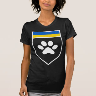 ウクライナペット認識度フラッグサポートウクライナペット Tシャツ
