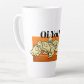 ウクライナペロおもしろいギピエロギペロヒ カフェラテマグ (左アングル)