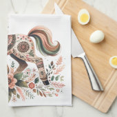 ウクライナホースフォーク キッチンタオル (四つ折り)