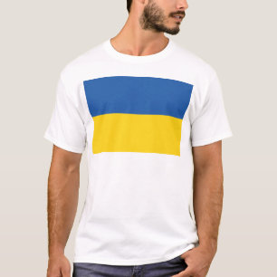 ウクライナボタンTシャツ国旗 Tシャツ