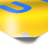 ウクライナポスターのサポート – ウラニアン国旗 フォトプリント            (角)