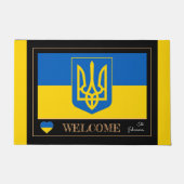 ウクライナモダン、ウクライナ国旗のマット/スポーツ歓迎 ドアマット (正面)