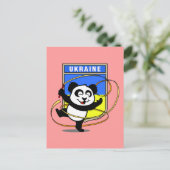 ウクライナリズム体操パンダ ポストカード (スタンド正面)