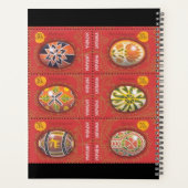 ウクライナレッドピサンキーイースターエッグプランナー プランナー手帳 (裏面)