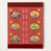 ウクライナレッドピサンキーイースターエッグ プランナー手帳 (裏面)