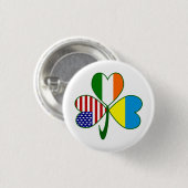 ウクライナンシャムロック旗 缶バッジ (正面&裏面)