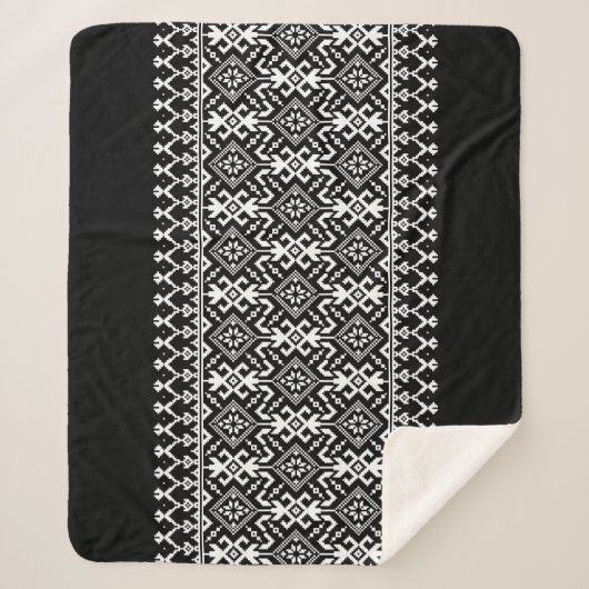 ウクライナヴィシュヴァンカ:民族オーナメント融合 シェルパブランケット (正面)