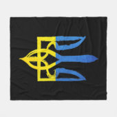 ウクライナヴィンテージトリデントポケットハートサポート フリースブランケット (正面(横))