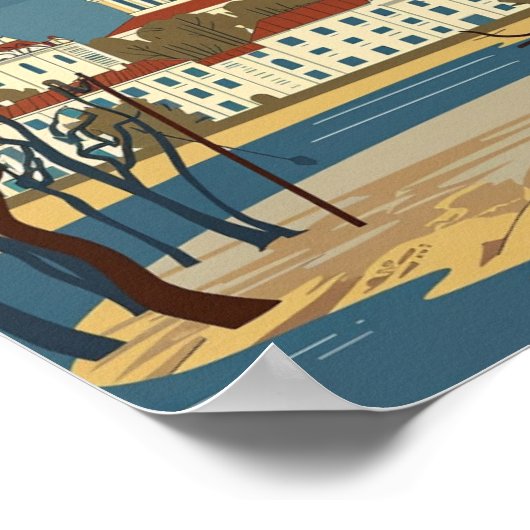 ウクライナヴィンテージ有名な旅行場所 ポスター (角)