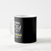ウクライナ人であること ユーモア ウクライナ コーヒーマグカップ (正面左)