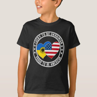 ウクライナ人でよかった アメリカ人で誇らしい ウクライナ Tシャツ